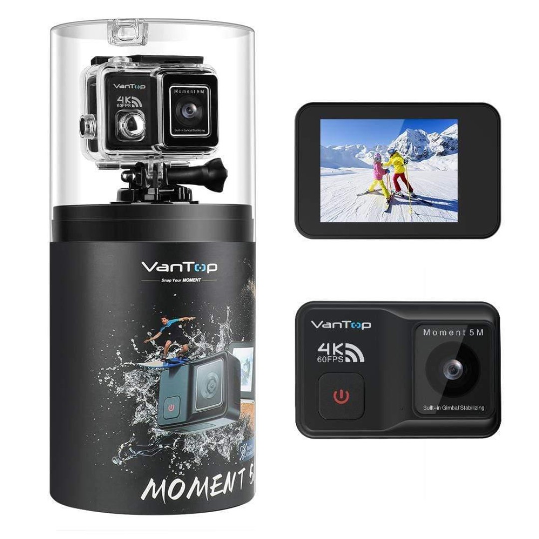 Vantop Moment 5M 4K 20MP Aksiyon Kamera + Mekanik Görüntü Stabilizasyon 2 Axis + Sony IMX258 Sensör + Çift Batarya + 170° Geniş Açı + Su Geçirmez